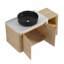 Meuble-lavabo mural 42 po avec lavabo d'art en céramique et 1 tablette de rangement, 2 portes à fermeture douce, emballage KD-1633190665