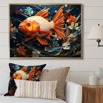 " Geometric Orange Fish I "