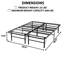 Structure de lit moderne en métal avec support à lattes en acier 14 po Overshores - Structure de lit pliable durable et peu encombrante pour un confort et une stabilité accrus-86913182-69396470