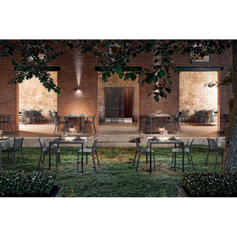 Chaise d'appoint de patio Villa, Noir