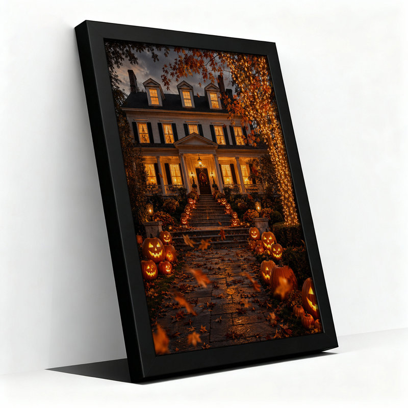 Art mural sur toile Grand Colonial Home, H 30 po x l 20 po