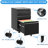 Metal 3 Drawer Office Cabinet With Lock, Black, Fully Assembled, Versatile File Storage, Elegant Design Lockable Filing Cabinet, Supplies Organization System, Structure Built