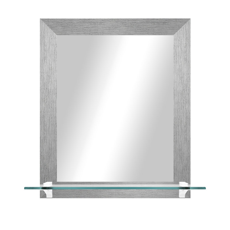 Sadonte Mirror, Silver/White