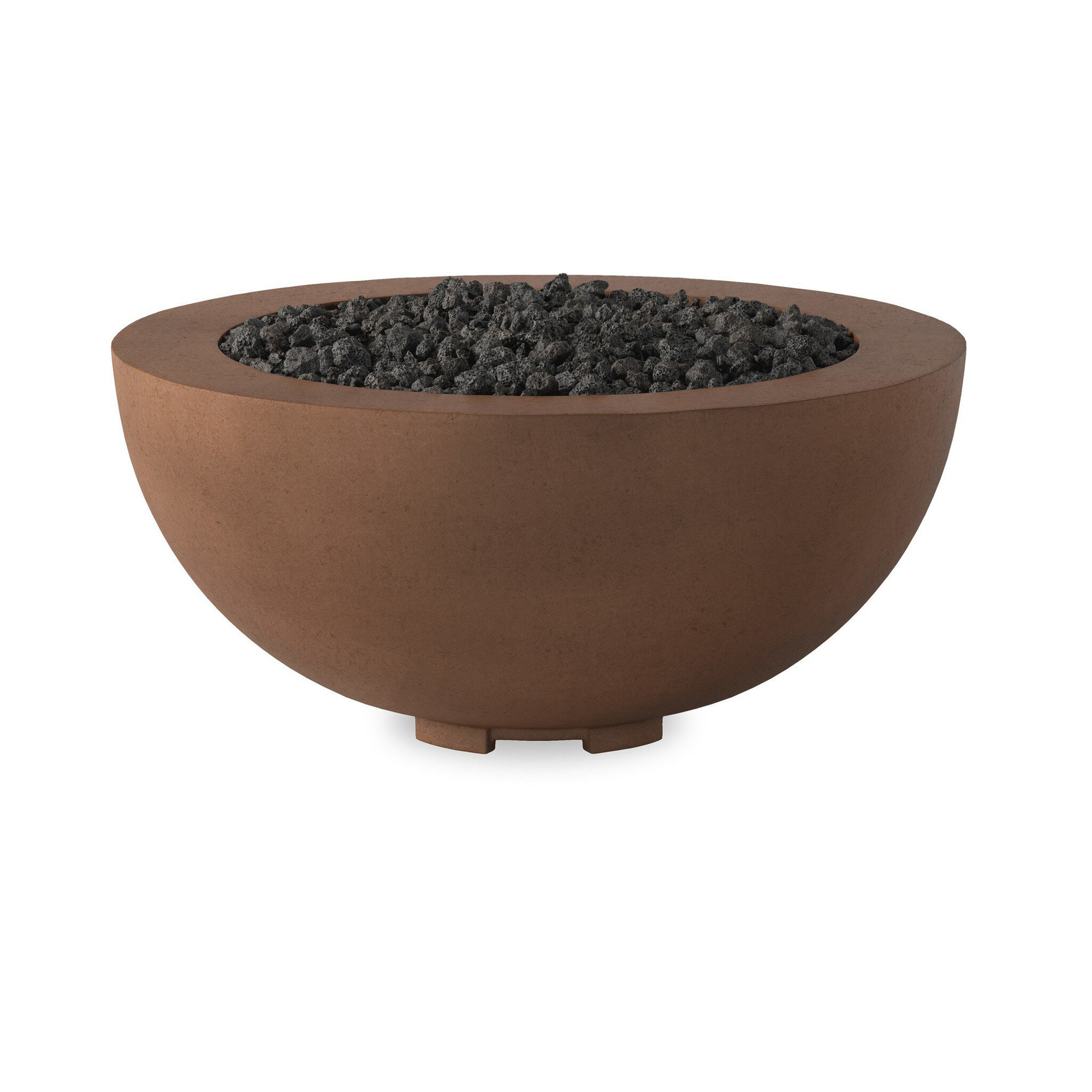 Jonson Round Fire Pit Table, Clay Concrete, Propane