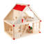 Dollhouse for Kids - Classic Pretend Play 2 Storey Wood Playset with Furniture Accessories and Dolls for Toddlers, Boys and Girls by Hey! Play!