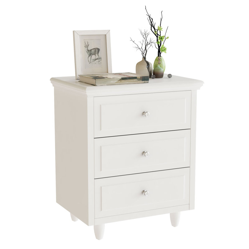Abhiraam 21.6'' W Nightstand, White