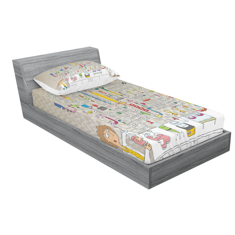 Microfiber Sheet Set, Twin Sheet Set with Fitted Sheet