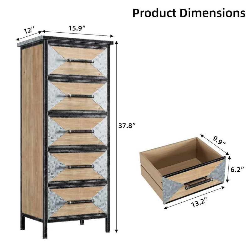 Commode d'appoint en fer Yoland