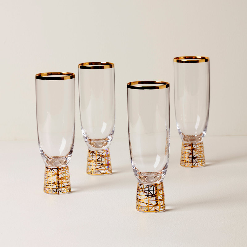 Lenox Tuscany Classics Gold Frost Flutes, Set Of 4