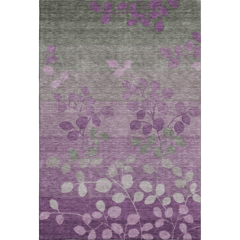 Premium Machine Washable Jakiyra AMF1900 Floral Rug, Rectangle 5' x 7'6"