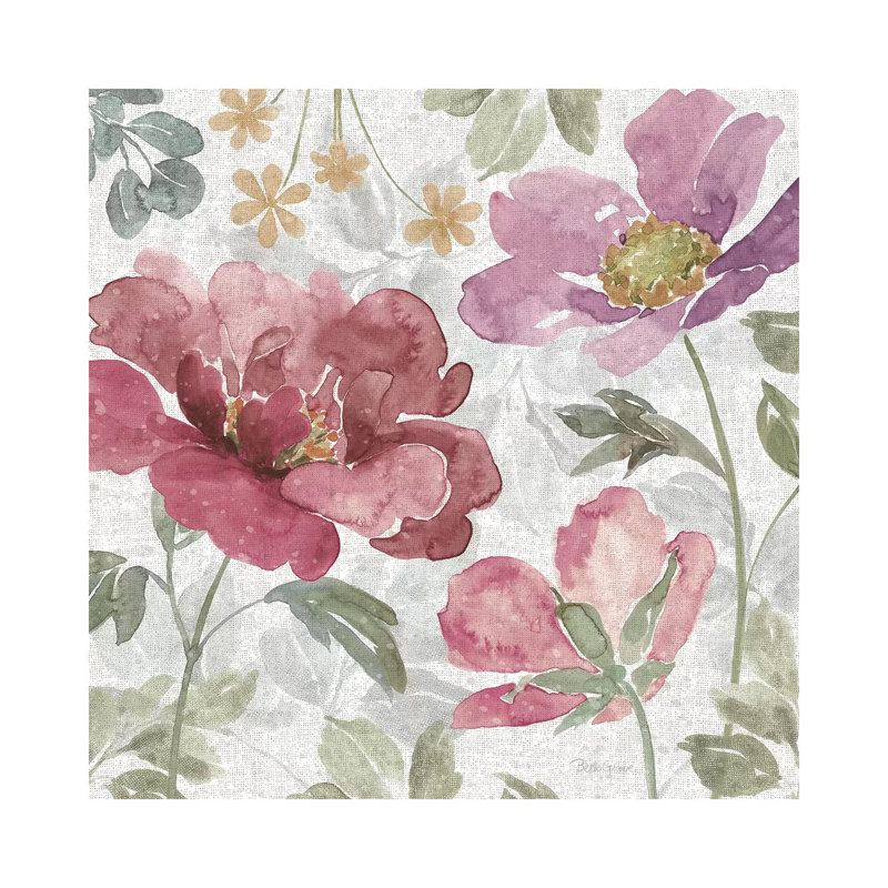 Springtime Bloom II Dark by Beth Grove - Painting on Canvas, Wrapped Canvas, 30.48cm H x 30.48cm W x 1.91cm D