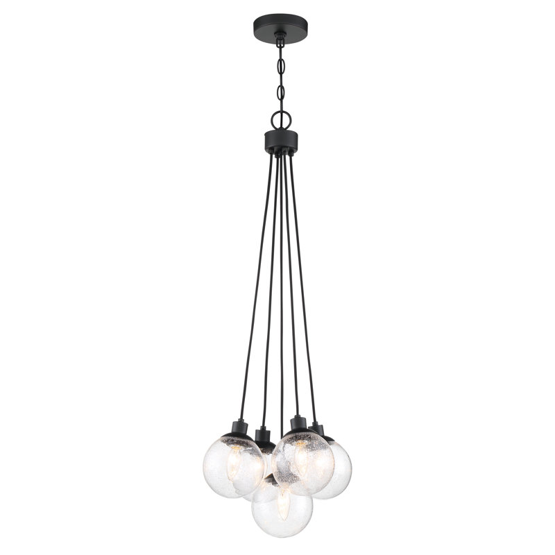 Que 5 - Light Cluster Pendant, Flat Black