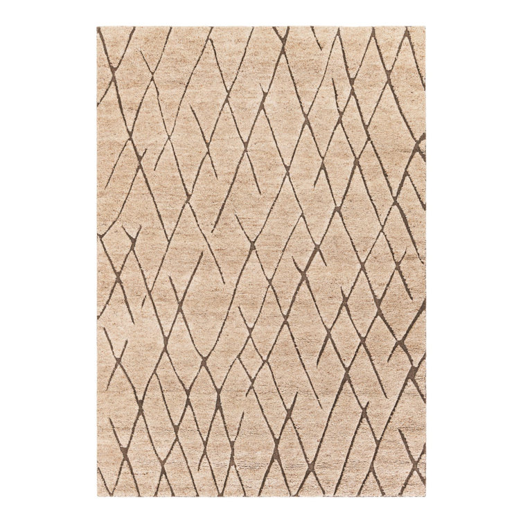 Tureka Hand Knotted Wool Geometric Area Rug