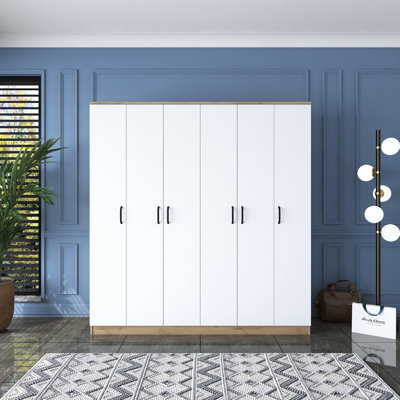 Harelda 6 Door Manufactured Wood Wardrobe