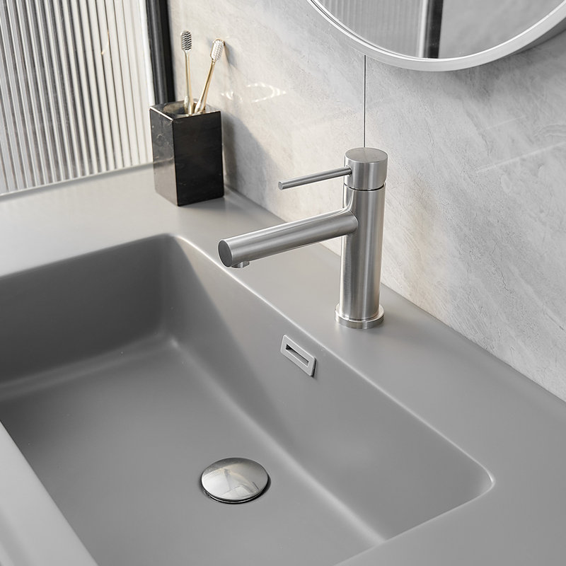 Single Hole Single Handle Bathroom Faucet, Brushed Nickel