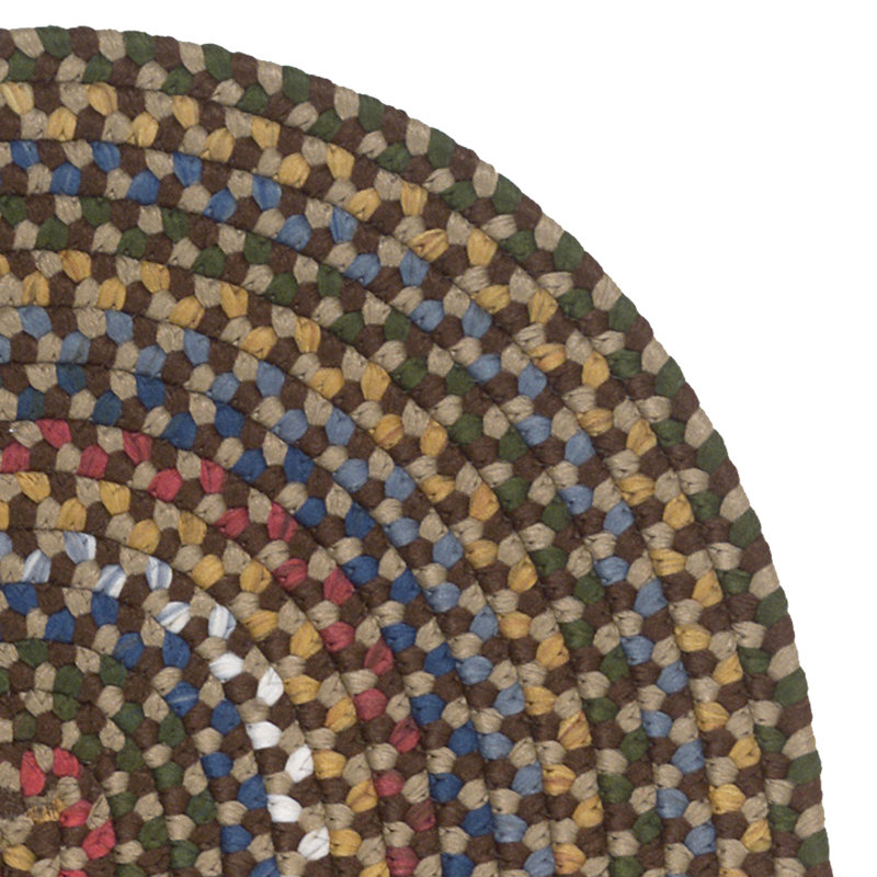 Tapis brun tressé Giza Wayland, Ovale 10 pi x 13 pi