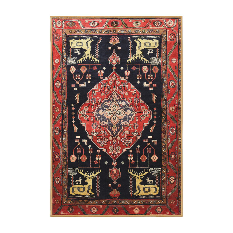Tapis rouge à motif sud-ouest, Rectangle 5 pi x 7 pi