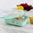 Martha Stewart 21 Ounce Glass Container with Snap On Lid in Mint
