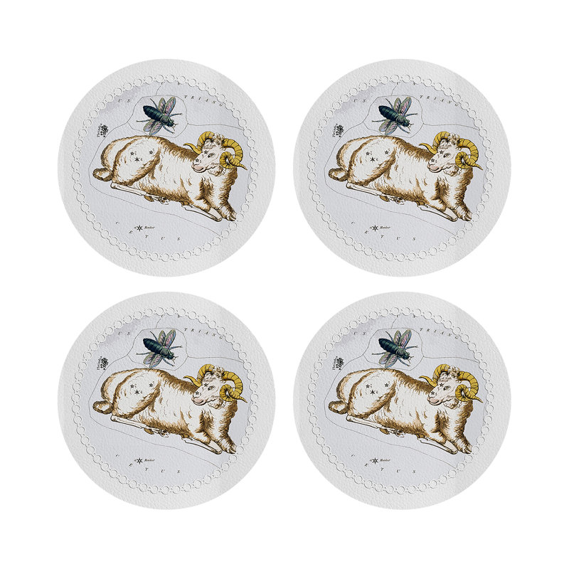 Napperon Zodiac Aries, Blanc