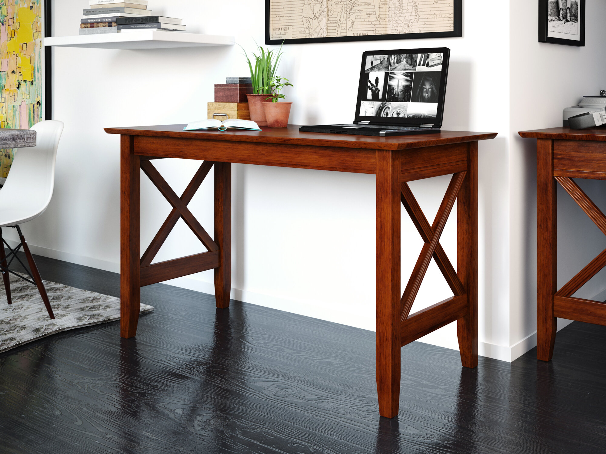 Shop Tabitha Solid Wood Desk with 1 Drawer and turned legs Natural, Desks