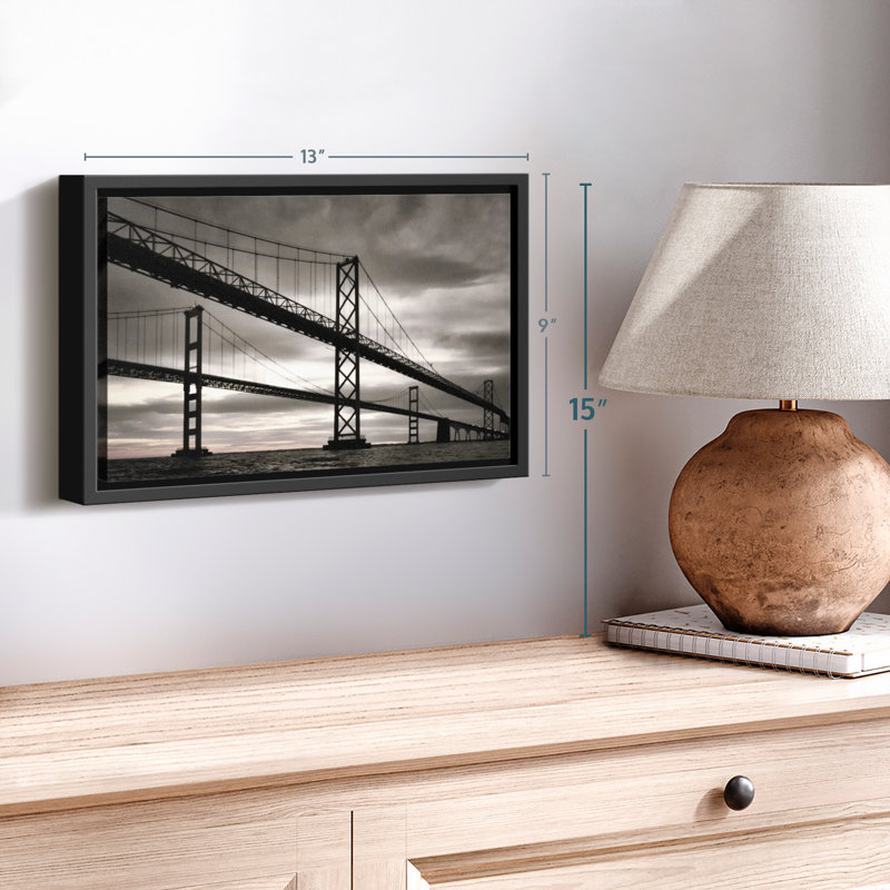 Impression sur toile Chesapeake Bridge, H 9 po x l 13 po