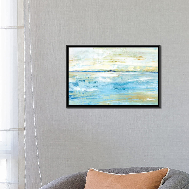 « trouble day », reproduction sur toile, H 18 po x l 26 po x P 1,5 po, Toile avec cadre noir, Pas de tapis