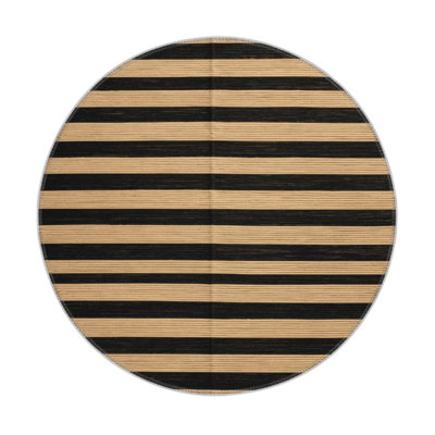 HorizontalStripes Beige Indoor and Outdoor Area Rug