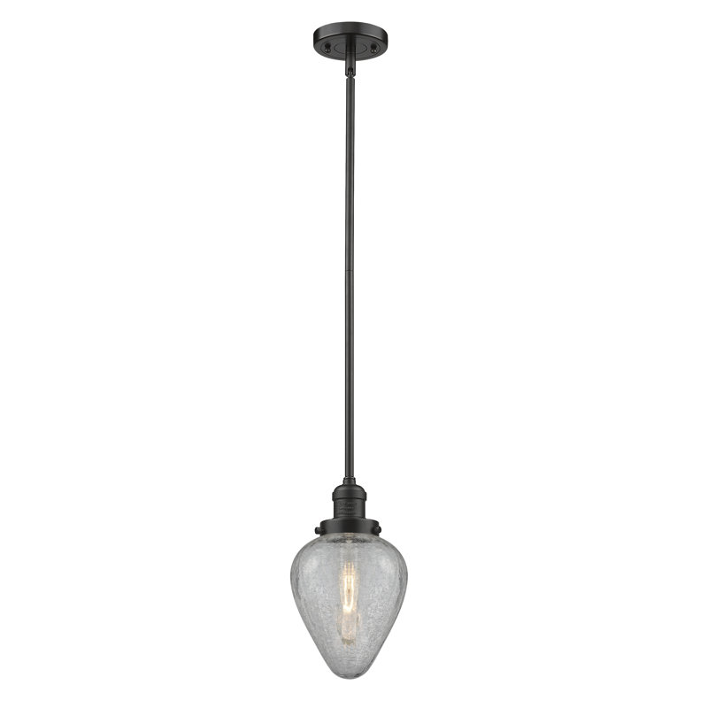 Luminaire suspendu géométrique 1 lumière Shauna, Bronze huilé, Incandescente