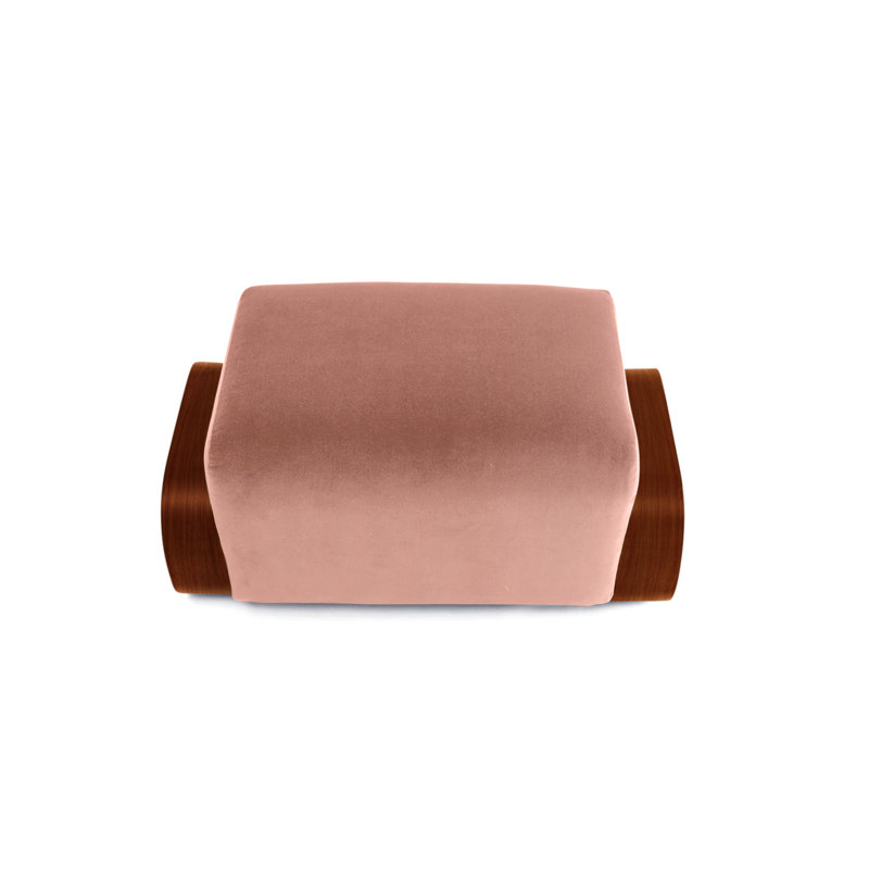 Cayenne Ottoman, Cameo Velvet