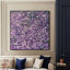 Très grande reproduction d'art sur tissu - Lavande mauve et rose éclatement de fleurs pour une décoration de salon ou de chambre à coucher - «Assemblage requis du cadre (cadre non fini)»-105075801