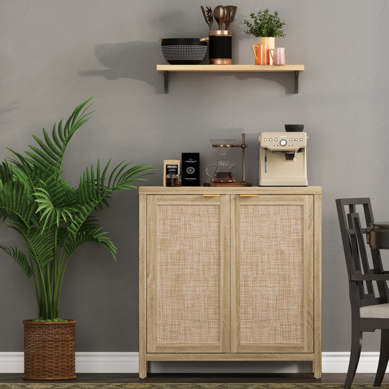 Buffet 34,3 po Safura, Chêne clair naturel, 3