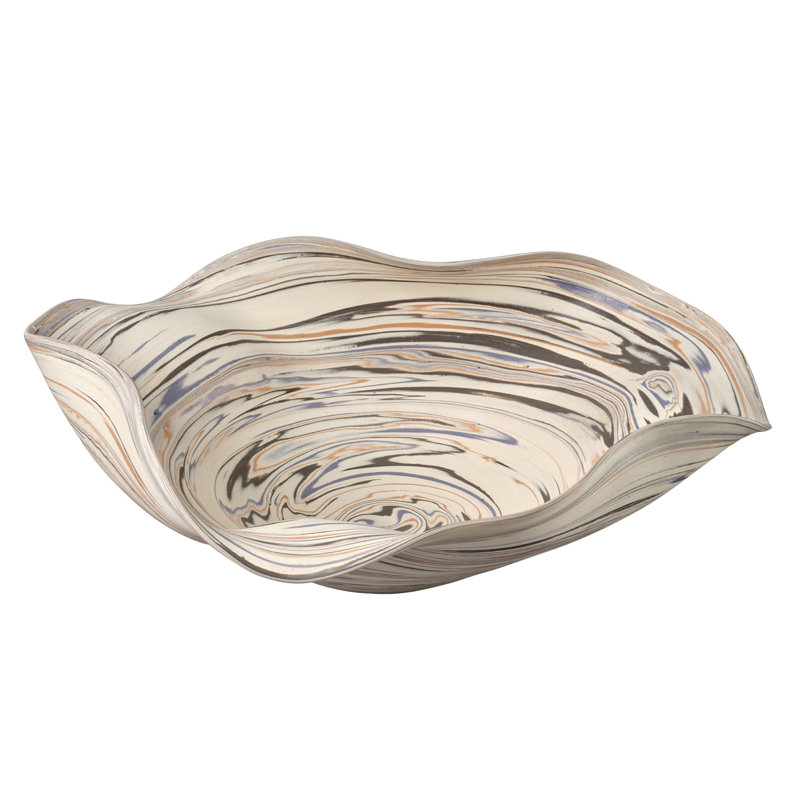 Billowed Porcelain Bowl, Off-White