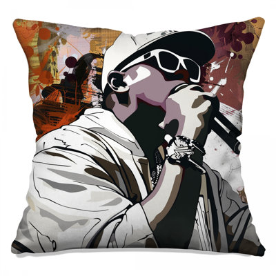 Singer Throw Pillow, Music Double Sided Pillows