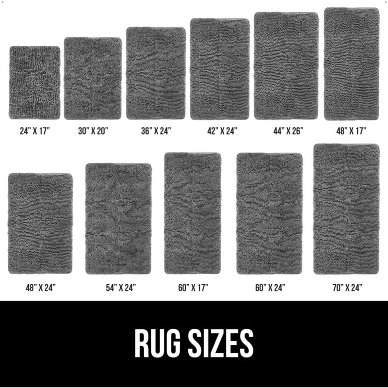 Bath Rug Mat 24X17, Thick Soft Absorbent Chenille, Rubber Backing Quick Dry Microfiber Mats, Machine Washable Rugs For Shower Floor, Bathroom Runner Bathmat Accessories Decor