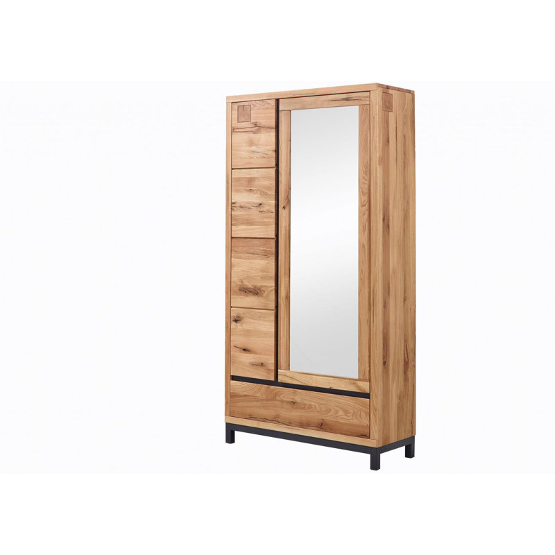 Villanders 1 Door Sliding Wardrobe, Natural