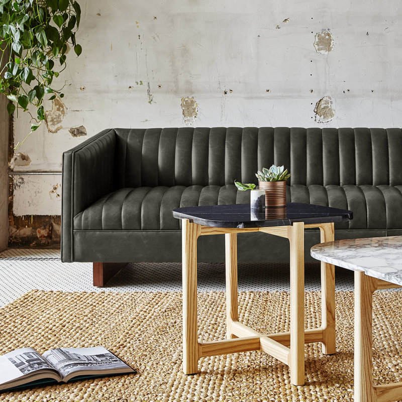 Wallace Sofa, Tucson Char Leather