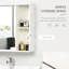 Armoire de salle de bain blanche avec miroir - 31,5 "x 6" 25,5 "2 tablettes pour produits de soins quotidiens avec tablette de rangement et salle de bain