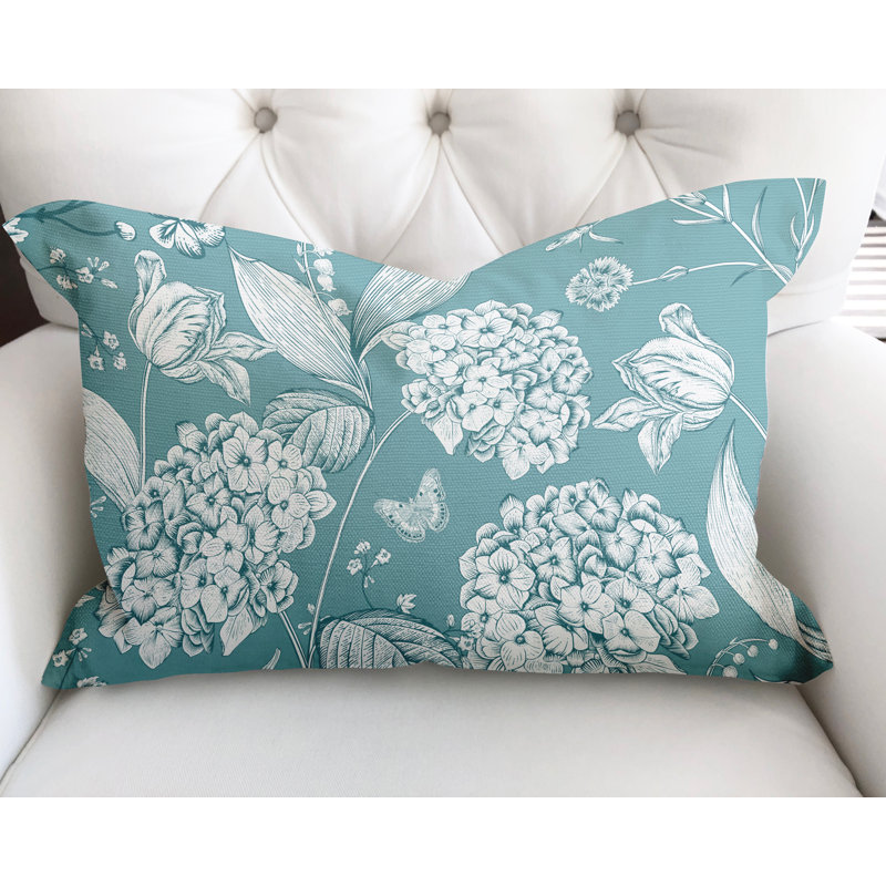 Housse et insert de coussin en coton Lya, Turquoise