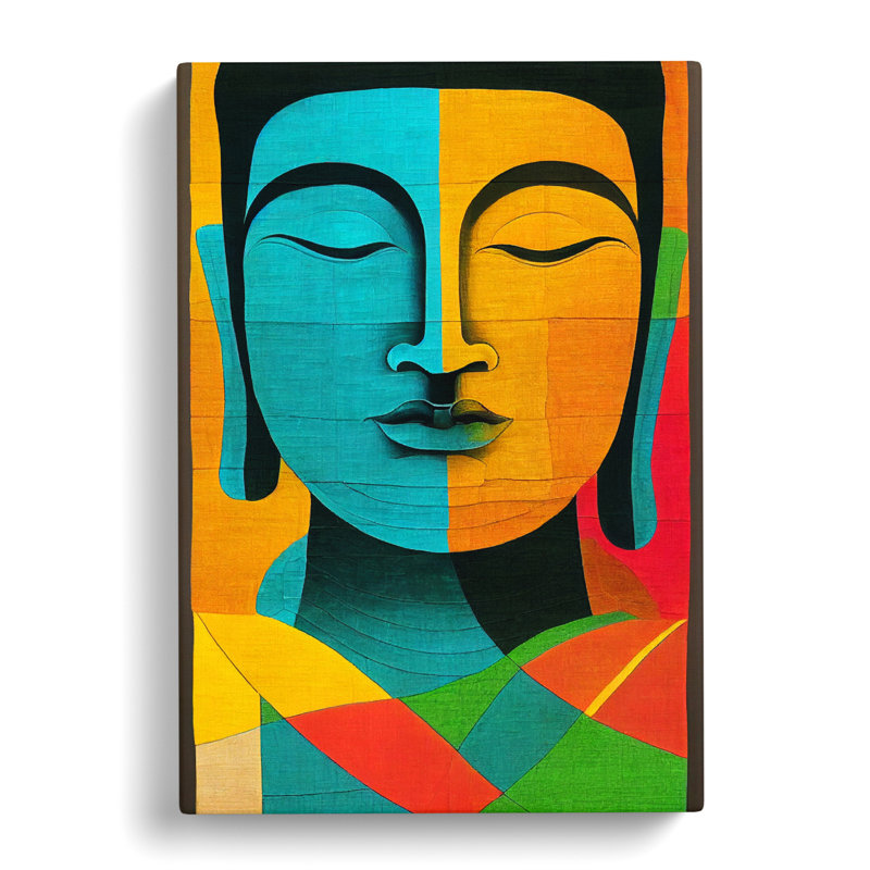 Buddha Patchwork - Wrapped Canvas, 50cm H x 35cm W x 3cm D