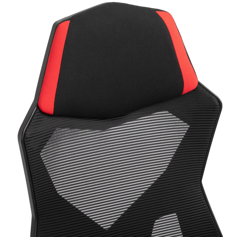 Executive Chair with Headrest, Red