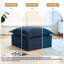 Repose-pieds rembourré carré en chenille avec surmatelas moelleux surdimensionné - entièrement comprimé, aucun assemblage requis-1695740899