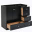 Meuble-lavabo noir 36 po (lavabo non inclus)