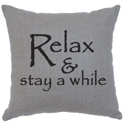 Coussin Wooded River Image - Relax - Gris lin