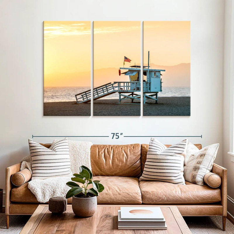 Gillard Dramatic Venice Beach Sunset, 42" H x 65" W