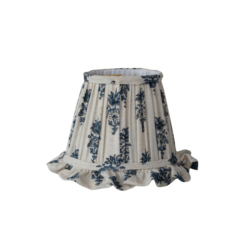 Ruffled Cotton Floral Pleated Mini Lampshade