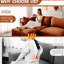 Chenille orange à 3 places avec repose-pieds, fonction de rangement modulaire, accoudoir en forme de croissant et matériau de peau douce, canapé modulaire à choix de couleurs multiples, tiroir sous chaque siège, ligne épurée-450138473