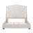  Fantosini King Chenille Panel Bed - Silver Mist