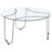 Dutton Chrome 2-piece Round Coffee Table Set