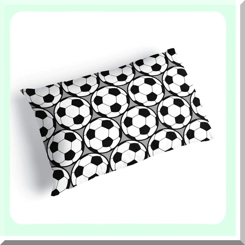 KickDream Pillowcase - Soccer Ball Design | Soft Pillow Cover for Soccer Fans | Sports Decor for Bedroom | Gift for Soccer Players