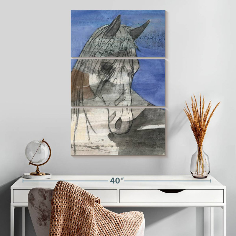 Cheval au clair de lune Brampt, H 32 po x l 20 po